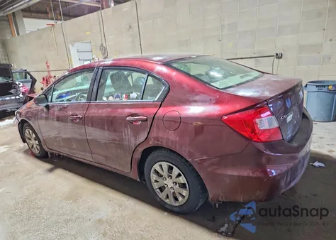 2012 Honda Civic Lx from USA, damaged, VIN JHMFB2F53CS003646